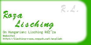 roza lisching business card